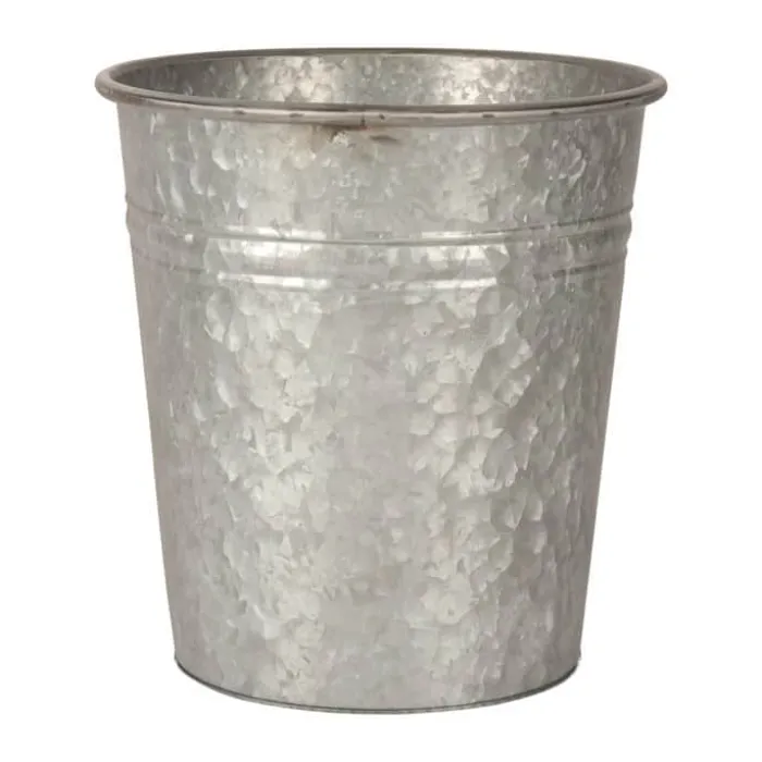 CASA Living Urtepotte Ø 23,5 x H 25 cm - Metal - Zinkfarvet