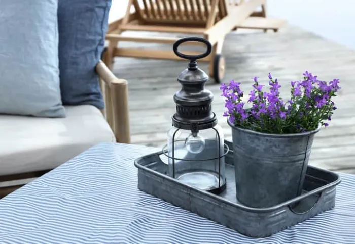 CASA Living Urtepotte Ø 19,5 x H 18,2 cm - Metal - Zinkfarvet