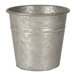 CASA Living Urtepotte Ø 19,5 x H 18,2 cm - Metal - Zinkfarvet
