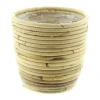 CASA Living Urtepotte Ø 15 x H 14 cm - Rattan - Natur