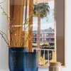 CASA Living Vase H 21 cm - Glas - Mørkeblå