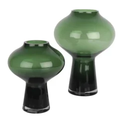 CASA Living Vase H 21 cm - Glas - Mørkegrøn