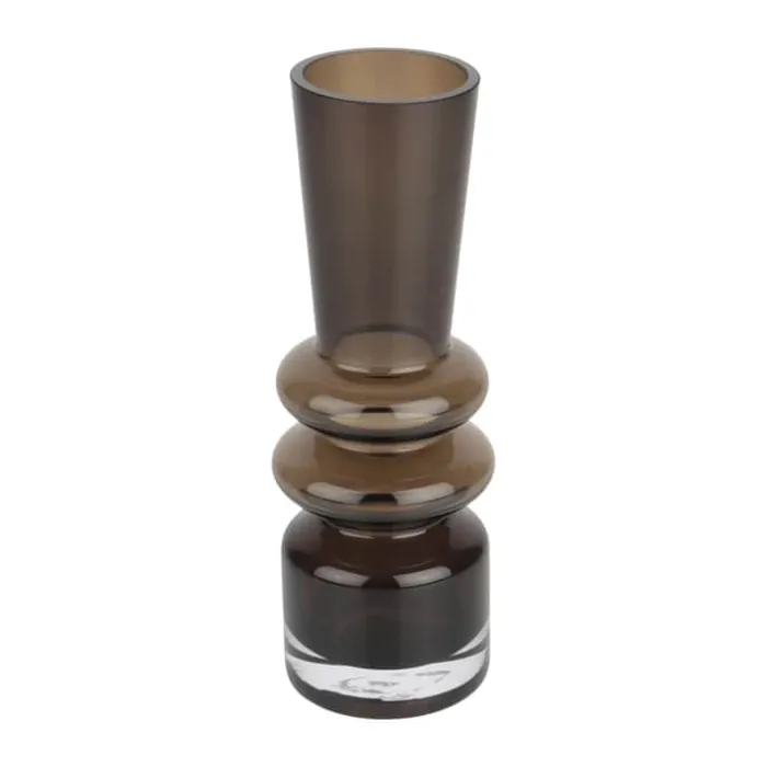 CASA Living Vase H 20 cm - Glas - Mørkebrun
