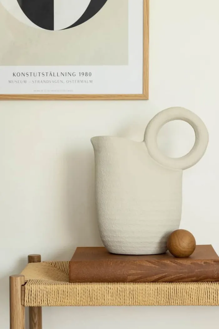 CASA Living Vase H 35,5 cm - Terracotta - Creme