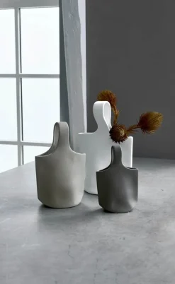 CASA Living Vase med hank H 53 cm - Keramik - Hvid