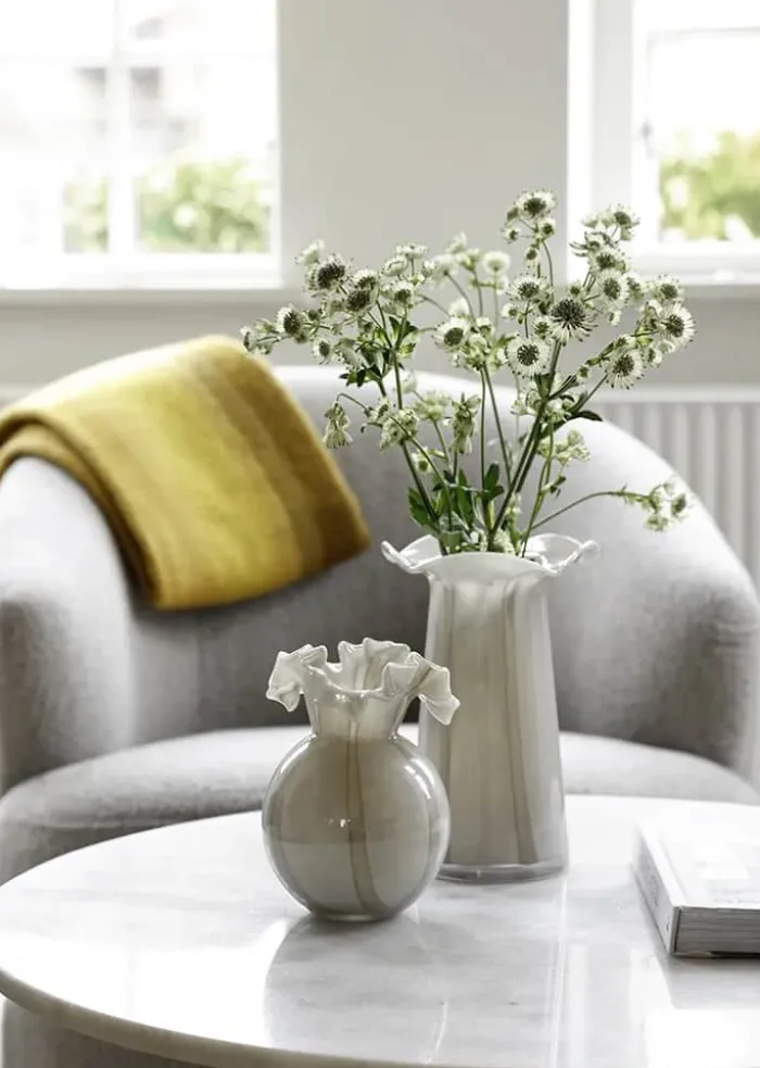 CASA Living Vase Ø 17,4 x H 24,4 cm - Glas - Beige