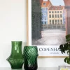 CASA Living Vase Ø 14,3 x H 21 cm - Glas - Grøn