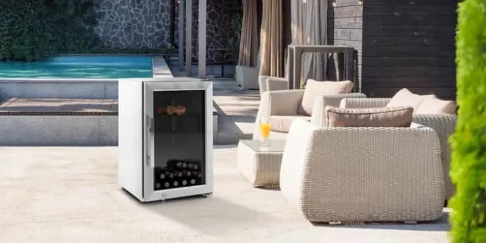 Caso BBQ Udendørskøleskab H 68 x B 43 x L 55 cm - Sølvfarvet