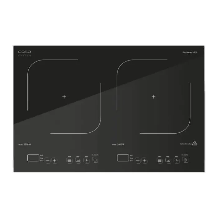 Caso Dobbelt Induktionskogeplade Pro Menu 3500 Transportabel - 12 varmeindstillinger - Sensor touch-display