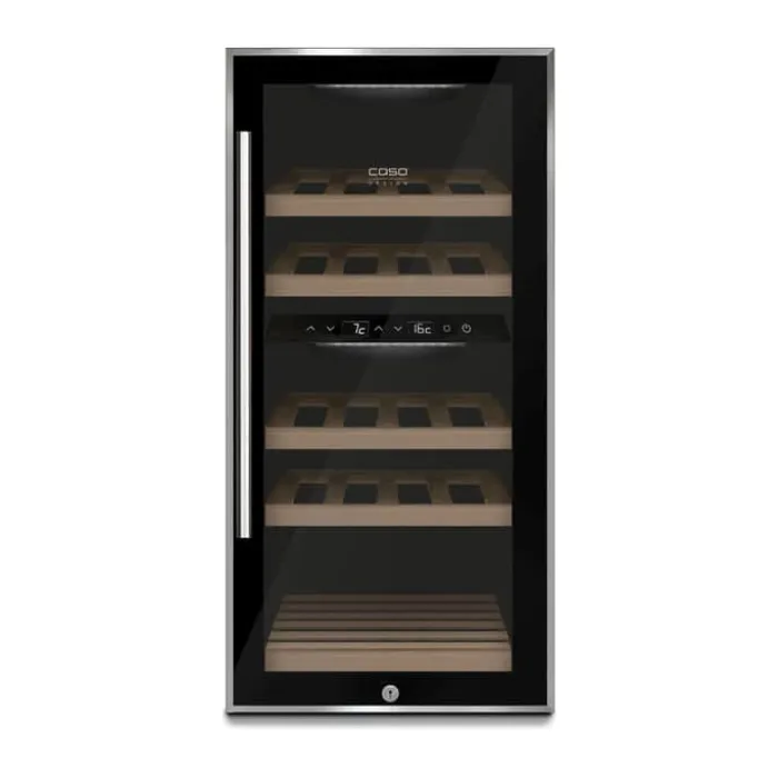 Caso Vinkøleskab H 82,2 x B 39,7 x D 50 cm - 24 flasker - Sort