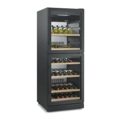 Caso WineChef Pro Vinkøleskab H 163 x B 59,5 x L 69 cm - 126 flasker - Sort