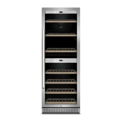 Caso WineChef Pro Vinkøleskab H 163 x B 59,5 x L 69 cm - 126 flasker - Sølvfarvet