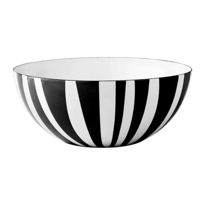 Cathrineholm Stripes Skål Ø 24 cm - Stål - Sort