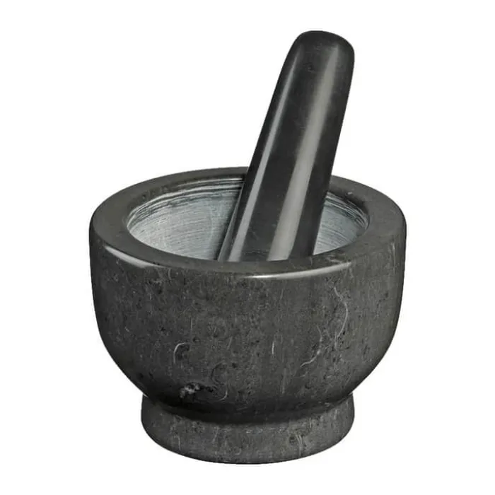 Cilio Neptun Morter Ø 13 cm - Marmor - Sort