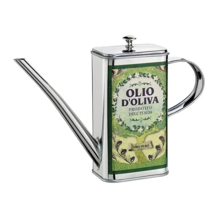 Cilio Olio Olivenolie Kande H 21,5 cm - 500 ml - Sølvfarvet