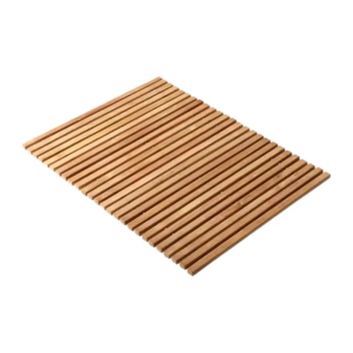 cinas Bademåtte B 60 x L 80 cm - Teaktræslameller - Natur