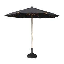 cinas Capri Parasol Ø 300x H 275 cm - Polyester - Sort