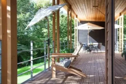 cinas Outdoor Balkon Parasol Ø 180 x H 220 cm - Polyester/Hardwood - Off white