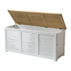 cinas Outdoor/Indoor Louver Hyndeboks H 60 x B 50 x L 130 cm - Akacietræ/Teaktræ - Hvid