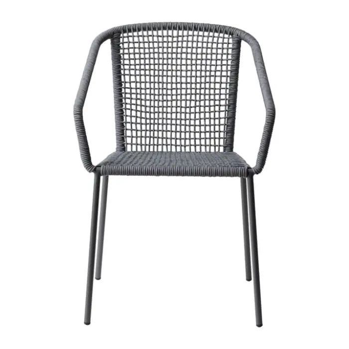 cinas Vito Havestol H 82 x B 52 x L 60 cm - Aluminium - Grå