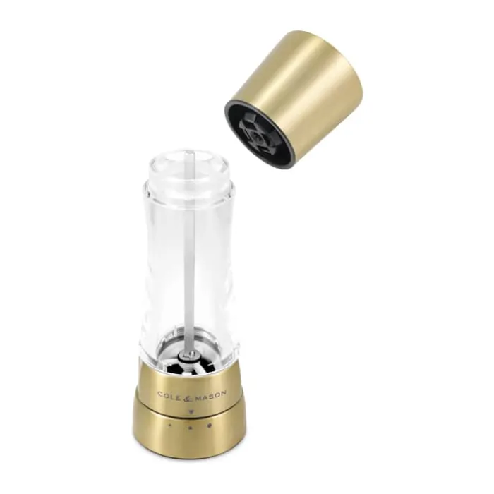 Cole&Mason Derwent Kværnsæt H 19 cm - Akryl/rustfrit stål - Mat guld
