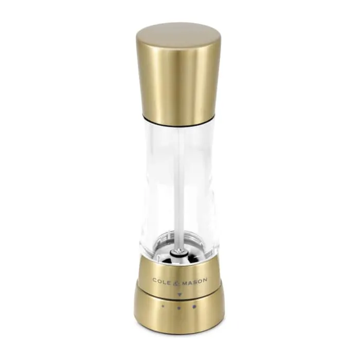 Cole&Mason Derwent Saltkværn H 19 cm - Akryl/rustfrit stål - Mat guld