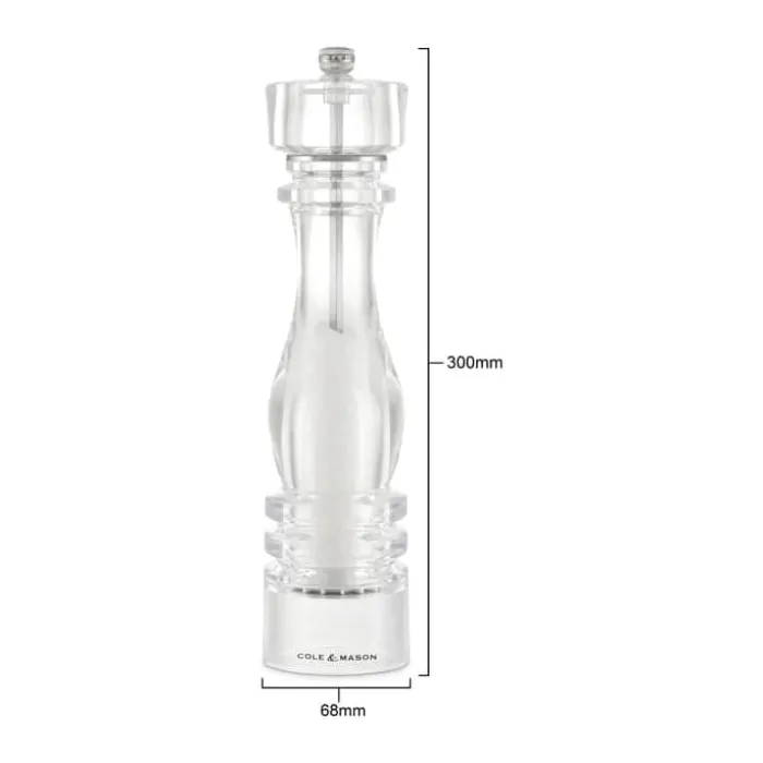 Cole&Mason London Saltkværn H 30 cm - Akryl/rustfrit stål - Klar