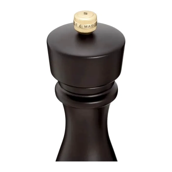 Cole&Mason London Saltkværn H 22 cm - Bøgetræ/rustfrit stål - Chocolate Wood