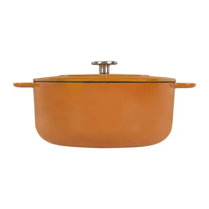 Combekk Sous-Chef Gryde Ø 24 cm - Genbrugsstøbejern - Orange