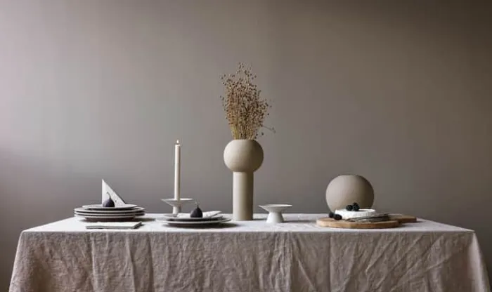 Cooee Ball Vase H 20 cm - Keramik - Sand