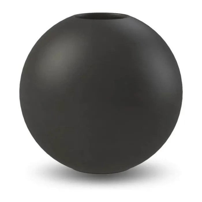 Cooee Ball Vase H 10 cm - Keramik - Sort