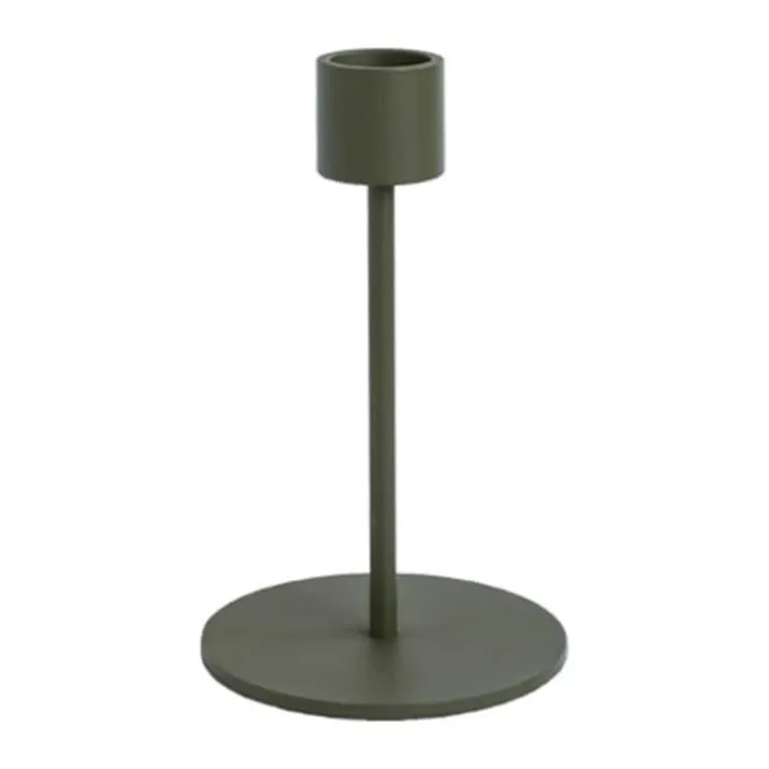 Cooee Candlestick H 13 cm - Rustfrit stål - Oliven
