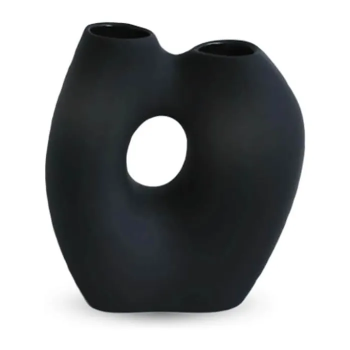 Cooee Frodig Vase H 23 cm - Keramik - Sort