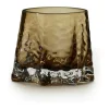 Cooee Gry Fyrfadsstage H 8 cm - Mundblæst glas - Cognac