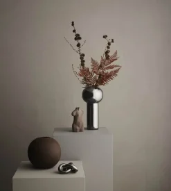 Cooee Knob Bordpynt Ø 9 cm - Keramik - Mørk sølvfarvet