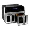 Cook & Baker Dobbelt Airfryer 2 x 4,5 liter - 8 programmer
