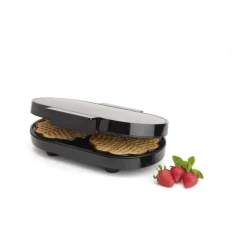 Cook & Baker Dobbeltvaffeljern 1200 Watt - Stål - Sølvfarvet