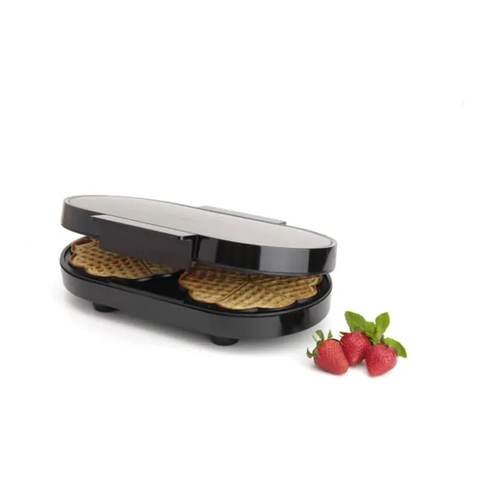 Cook & Baker Dobbeltvaffeljern 1200 Watt - Stål - Sølvfarvet