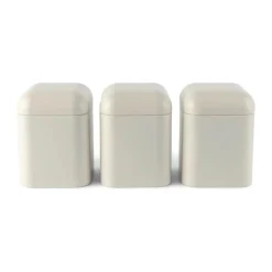 Cook & Baker Dåsesæt - 3 dele H 11,7 x B 11,5 x L 11,5 cm - Metal - Hvid