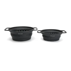 Cook & Baker Foldbar Sisæt - 2 stk. Ø 27,6/31,5 cm - Silikone - Grå