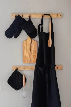 Cook & Baker Forklæde B 70 x L 100 cm - Økologisk bomuld - Sort