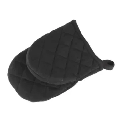 Cook & Baker Grydehandske L 21 cm- Økologisk bomuld - Sort