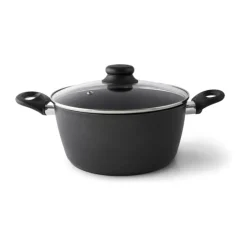 Cook & Baker Grydesæt - 9 dele 1/1/1,6/2,3/4,3 liter - Genbrugsaluminium - Sort