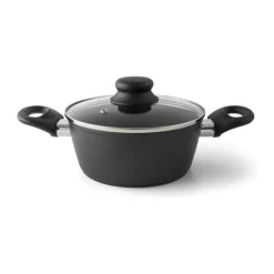 Cook & Baker Grydesæt - 9 dele 1/1/1,6/2,3/4,3 liter - Genbrugsaluminium - Sort