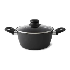 Cook & Baker Grydesæt - 9 dele 1/1/1,6/2,3/4,3 liter - Genbrugsaluminium - Sort