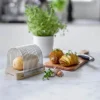 Cook & Baker Hasselback Kartoffelholder H 11 x B 10 x L 14 cm - Træ/rustfrit stål