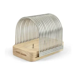 Cook & Baker Hasselback Kartoffelholder H 11 x B 10 x L 14 cm - Træ/rustfrit stål