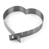 Cook & Baker Kagering - Hjerte L 44 cm - Stål - Justerbar