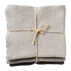 Cook & Baker Karklud - 3 stk. B 30 x L 30 cm - Økologisk bomuld - Mørkegrå