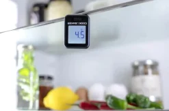 Cook & Baker Køleskabstermometer H 6,8 x B 5,8 cm - Fra -25 grader op til +50 grader - sort